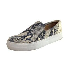 Vince Camuto Snakeskin Slip On Loafers Platform Flats